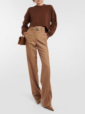 Кашемировый свитер Dolce&gabbana коричневый