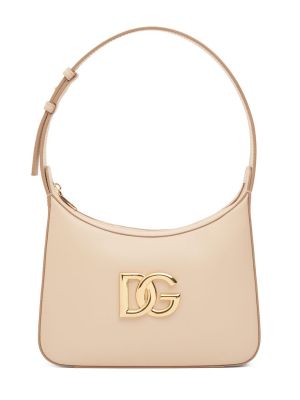 Δερμάτινη τσάντα ώμου Dolce & Gabbana χρυσό