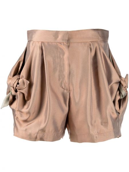 Pantalones cortos ajustados con lazo Emporio Armani marrón