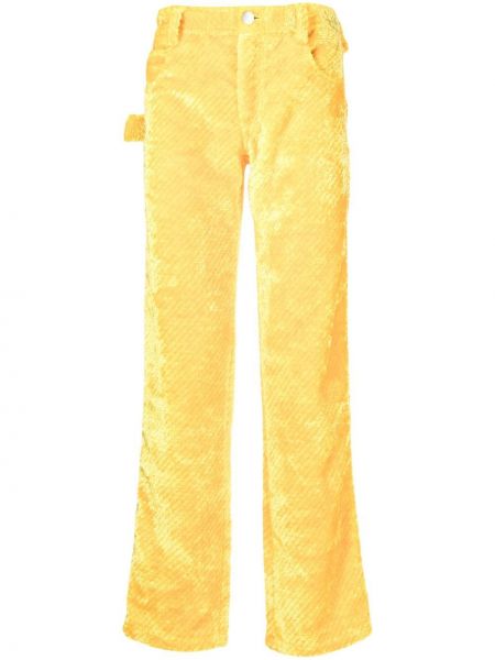 Pantaloni dritti Bottega Veneta, giallo