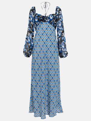 Μάξι φόρεμα με σχέδιο Rixo μπλε