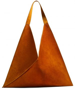 Kožená semišová nákupná taška Khaite