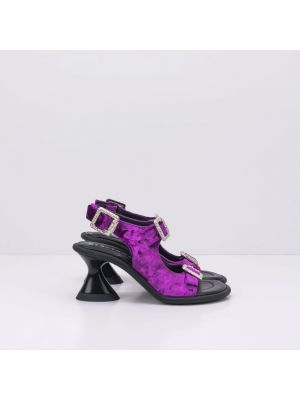 Sandalias con tacón de tacón alto Strategia violeta