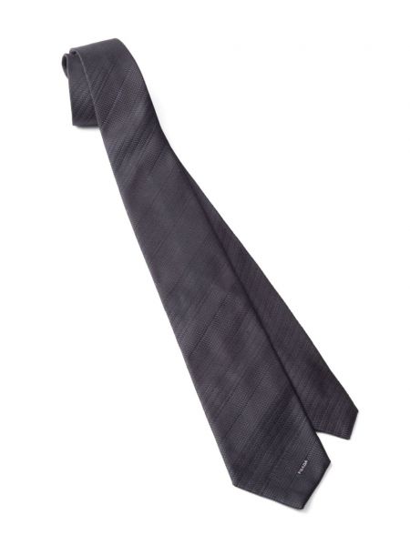 Žakárová hedvábná kravata Prada modrá