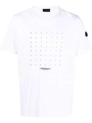 T-krekls ar apdruku Moncler balts