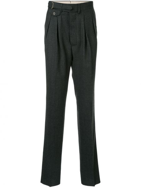 Pantalones rectos de cintura alta Lardini gris