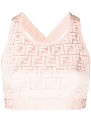 Crop top Fendi rosa