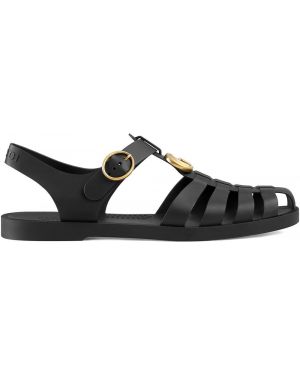 Sandale cu cataramă Gucci negru
