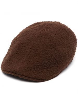Obrabljena volnena baretka Tagliatore rjava