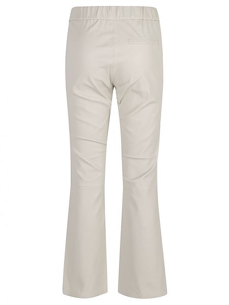 Pantaloni di pelle Enes bianco