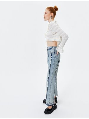 Asymetrické džínsy s rovným strihom Koton