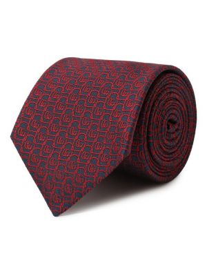 Шелковый галстук Gucci бордовый