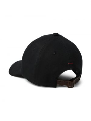 Medvilninis siuvinėtas kepurė su snapeliu Brunello Cucinelli juoda