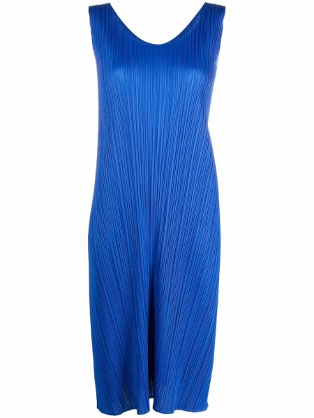 Vestido de tubo ajustado plisado Pleats Please Issey Miyake azul