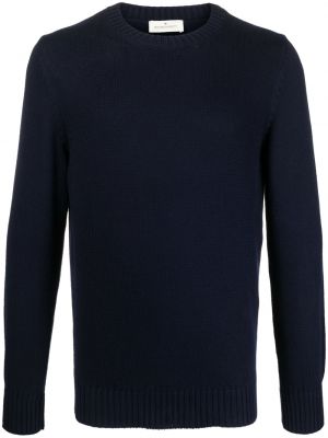 Памучен пуловер Bruno Manetti синьо