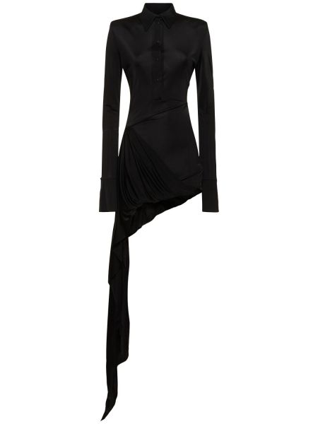 Drapert jersey dress David Koma svart