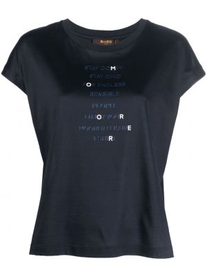 T-shirt con stampa Moorer blu