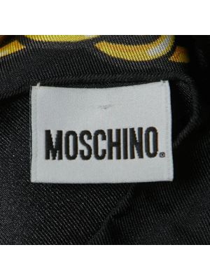 Bufanda de seda Moschino Pre-owned negro