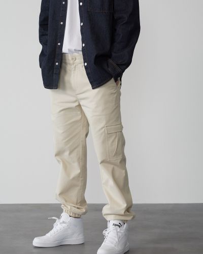 „cargo“ stiliaus kelnės Dan Fox Apparel balta