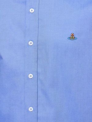 Памучна риза с копчета Vivienne Westwood синьо