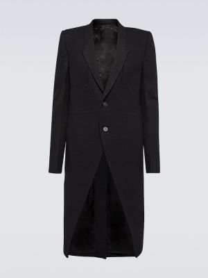 Gyapjú kabát Rick Owens fekete