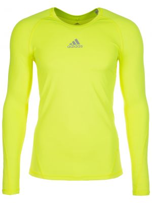 T-shirt a maniche lunghe in maglia Adidas Sportswear giallo