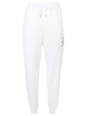 Bavlnené teplákové nohavice Michael Michael Kors biela