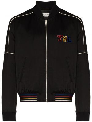 Veste brodée Saint Laurent noir