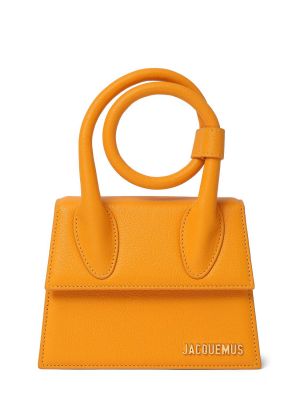 Kožená taška Jacquemus oranžová