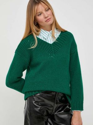 Sweter wełniany Luisa Spagnoli zielony