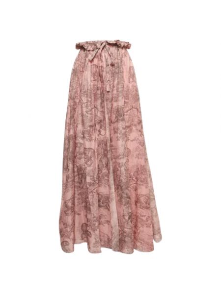 Spódnica bawełniana Dior Vintage różowa