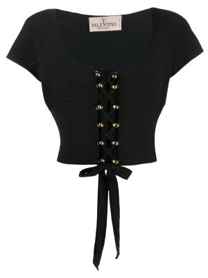 Blusa con cordones Valentino Pre-owned negro
