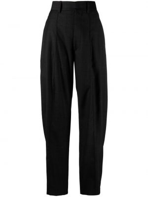 Kockované nohavice Isabel Marant sivá