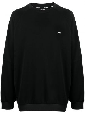 Sweatshirt mit stickerei aus baumwoll Team Wang Design schwarz