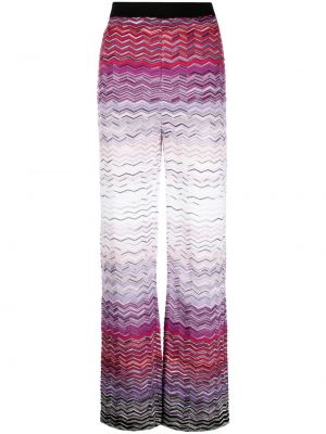 Pantalon en tricot à imprimé Missoni violet