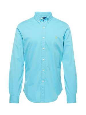 Slim fit priliehavá košeľa Polo Ralph Lauren modrá