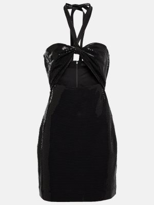 Φόρεμα με παγιέτες Rotate μαύρο