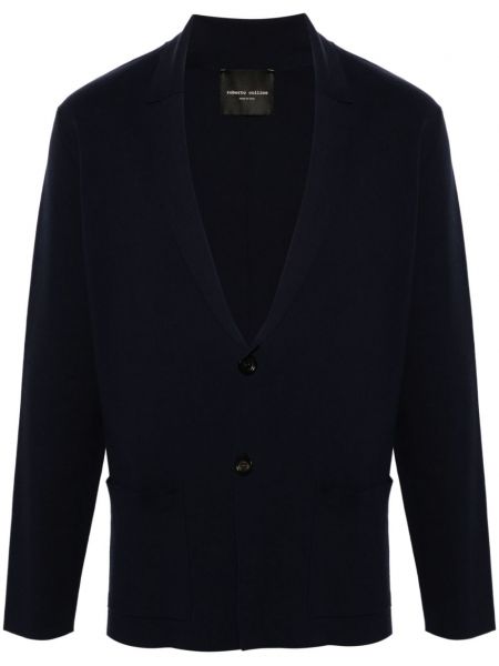 Blazer long Roberto Collina bleu