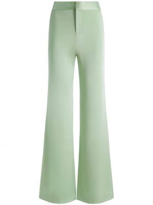 Kalhoty s vysokým pasem z polyesteru Alice + Olivia - zelená
