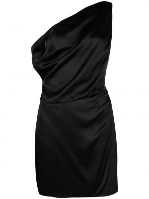 Копринена коктейлна рокля Reformation черно
