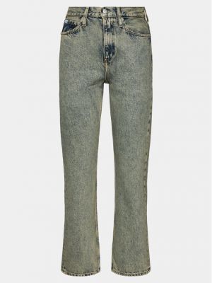 Дънки straight leg с висока талия Calvin Klein Jeans