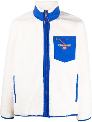 Hímzett cipzáras hímzett dzseki Polo Ralph Lauren fehér