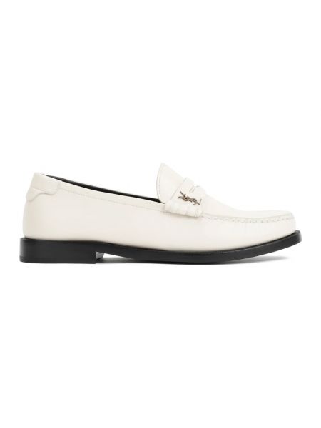 Białe loafers Saint Laurent