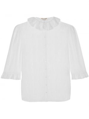 Bluse mit geknöpfter Saint Laurent weiß