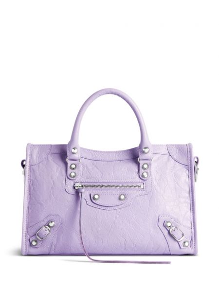 Mini-sac en cuir Balenciaga violet