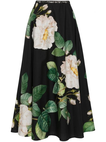 Pamučna suknja s cvjetnim printom s printom Giambattista Valli