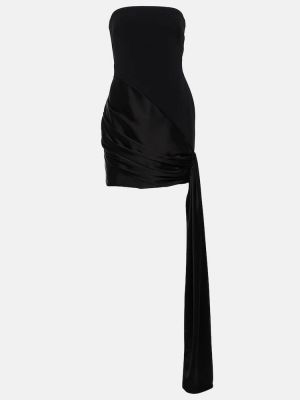 Drapované šaty David Koma černé