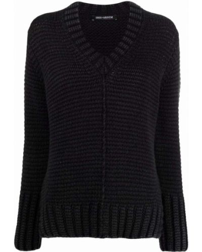 Jersey con escote v de tela jersey Iris Von Arnim negro