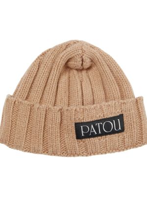 Kašmírová vlnená čiapka Patou hnedá