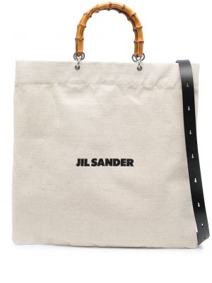 Бамбукови шопинг чанта Jil Sander
